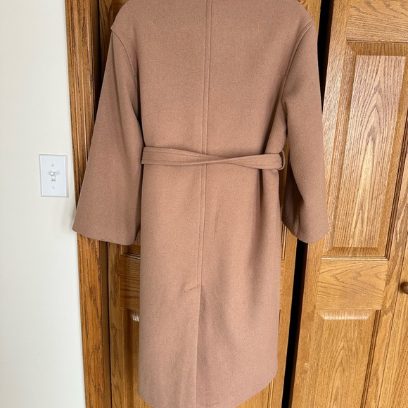 Abercrombie Women's Slouchy Belted Wool-Blend Dad Coat - Picture 4 of 5